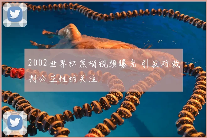 2002世界杯黑哨视频曝光 引发对裁判公正性的关注